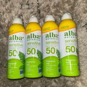 Alba Botanica Sensitive Sunscreen Spray - Yellow and Green